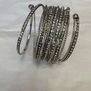 Rhinestone Bangle Costume Bracelet